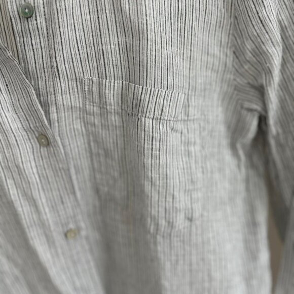 Eileen Fisher Striped Linen Button Down Shirt – Size Small - Picture 9 of 10